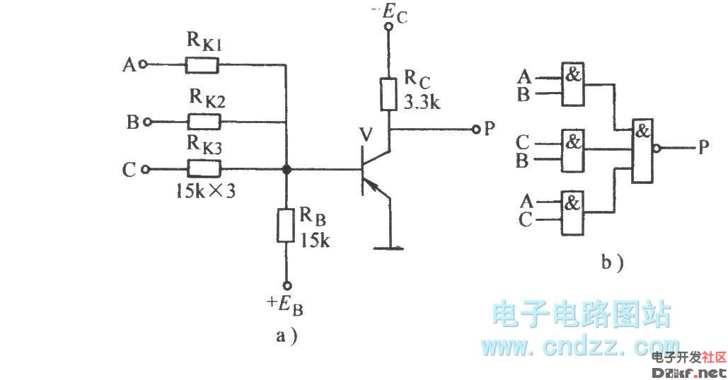 用译码器和门电路设计一个监测信号灯电路电路图